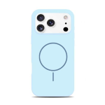 Cover silicone serie MAGSILK per iPhone 17 Pro Max Celeste