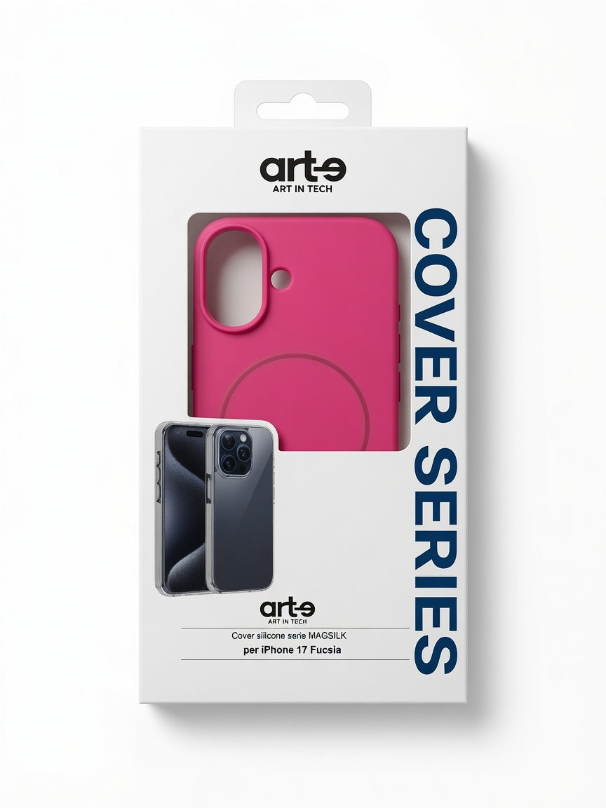 Cover silicone serie MAGSILK per iPhone 17 Fuscia